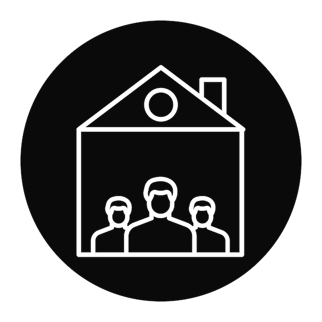 El icono vectorial de Coliving Space se puede utilizar para el conjunto de iconos de Coworking Space
