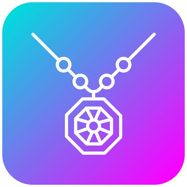 El icono vectorial del collar se puede usar para el conjunto de iconos de lujo