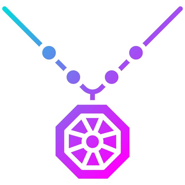 El icono vectorial del collar se puede usar para el conjunto de iconos de lujo