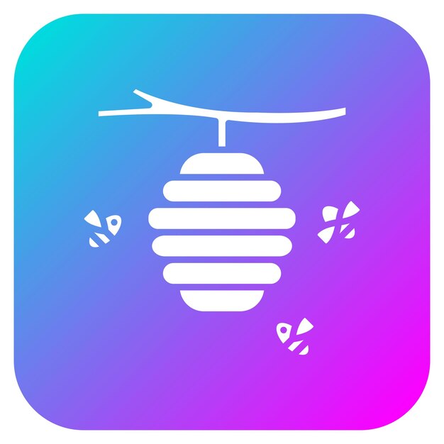 El icono vectorial de la colmena se puede usar para el conjunto de iconos de la aldea