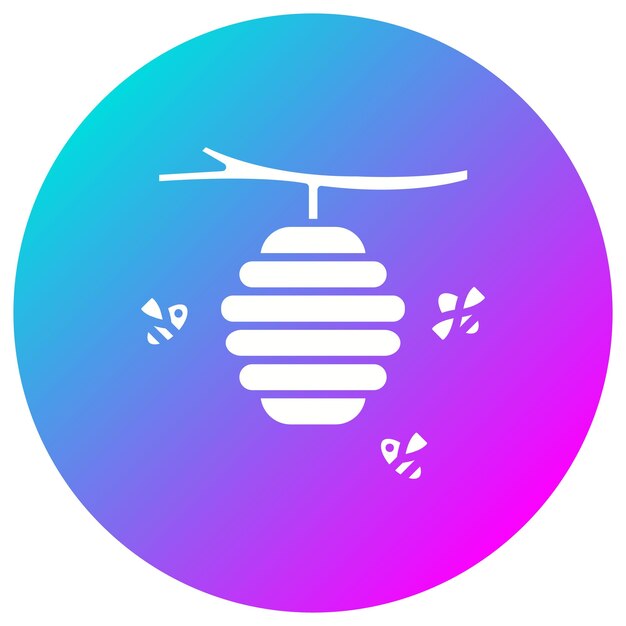 El icono vectorial de la colmena se puede usar para el conjunto de iconos de la aldea