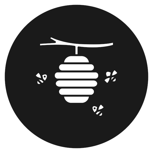 El icono vectorial de la colmena se puede usar para el conjunto de iconos de la aldea