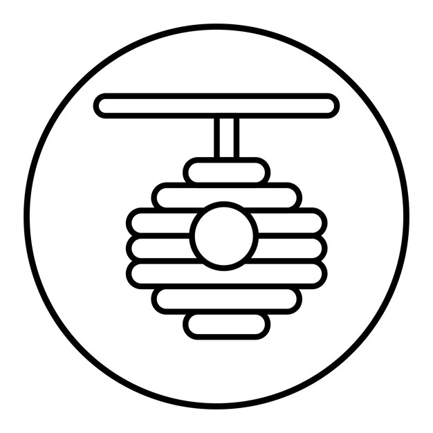 El icono vectorial de la colmena se puede usar para el conjunto de iconos de primavera
