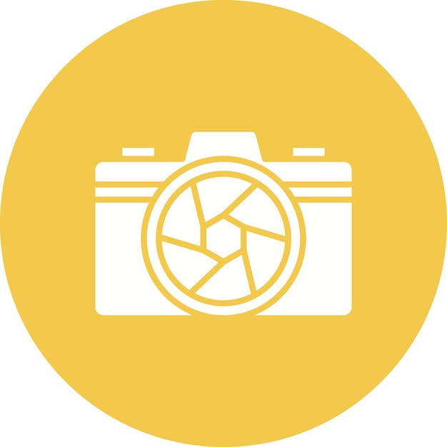 El icono vectorial de color de la cámara se puede utilizar para el conjunto de iconos de fotografía