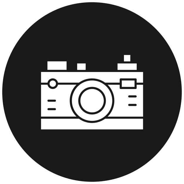 El icono vectorial de color de la cámara se puede utilizar para el conjunto de iconos de fotografía