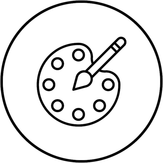El icono vectorial de color del diseño se puede utilizar para el conjunto de iconos de Art and Craft Supplies