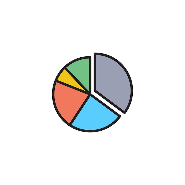 Icono vectorial de color en fondo blanco