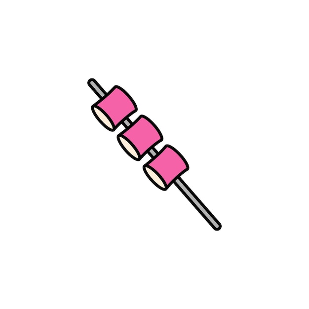 Icono vectorial de color malvavisco sobre fondo blanco