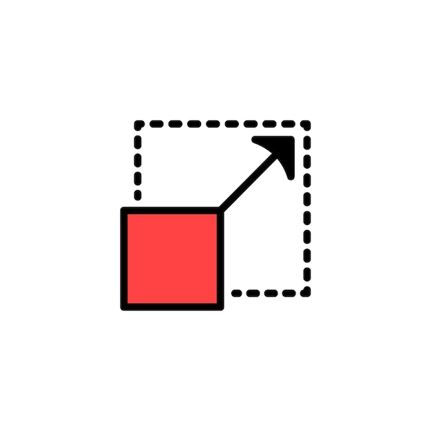 Icono vectorial de color en pantalla completa sobre fondo blanco