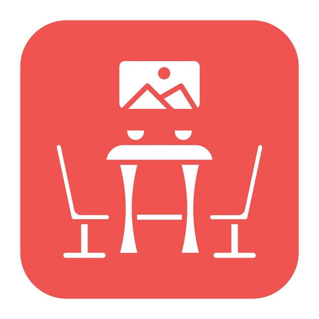 El icono vectorial del comedor se puede usar para el conjunto de iconos de mejoras para el hogar