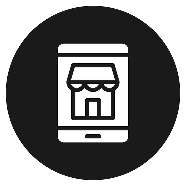 El icono vectorial de comercio electrónico se puede utilizar para el conjunto de iconos de marketing digital