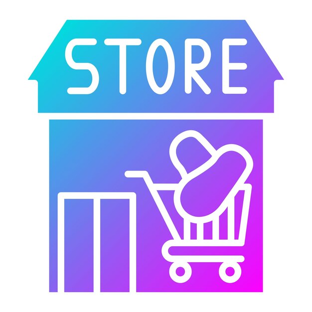El icono vectorial de comestibles se puede utilizar para el conjunto de iconos de supermercado