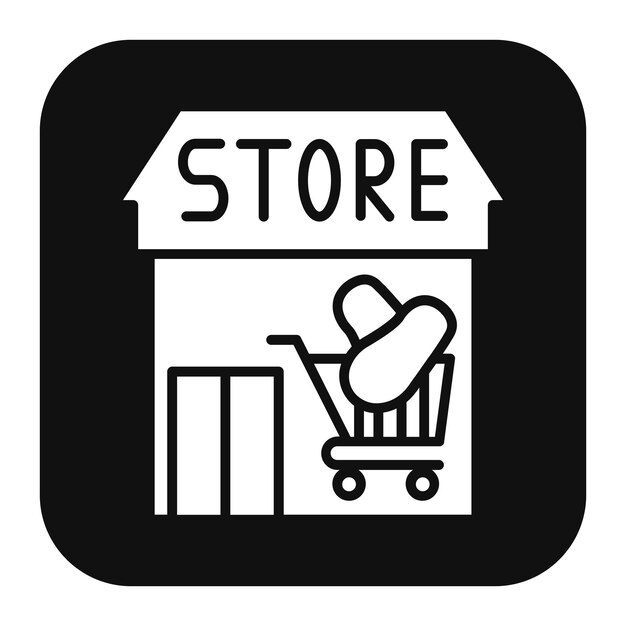 El icono vectorial de comestibles se puede utilizar para el conjunto de iconos de supermercado