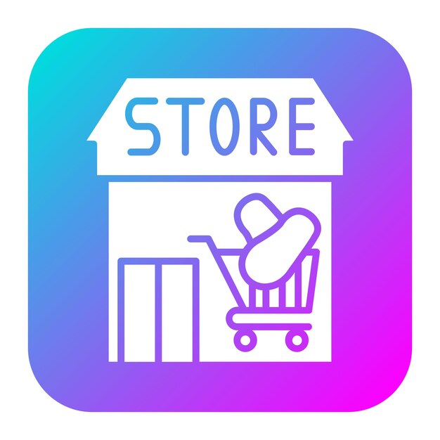 El icono vectorial de comestibles se puede utilizar para el conjunto de iconos de supermercado