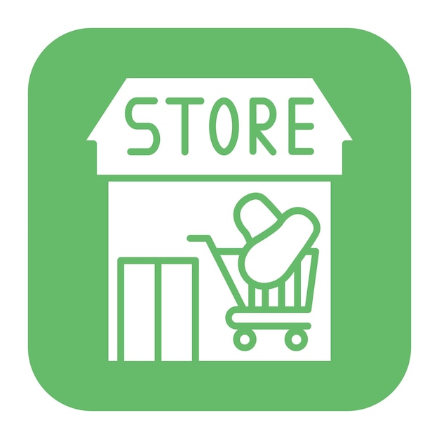 El icono vectorial de comestibles se puede utilizar para el conjunto de iconos de supermercado