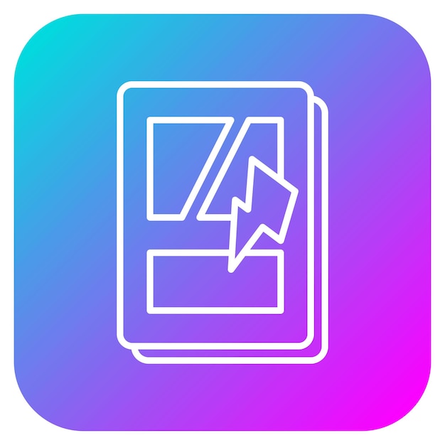 El icono vectorial del cómic se puede usar para el conjunto de iconos de la biblioteca