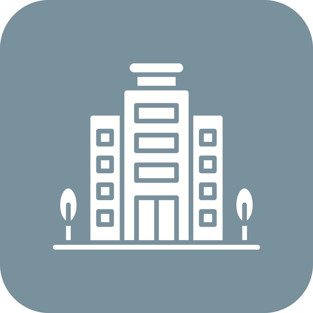 El icono vectorial del complejo puede utilizarse para el conjunto de iconos de gestión de hoteles
