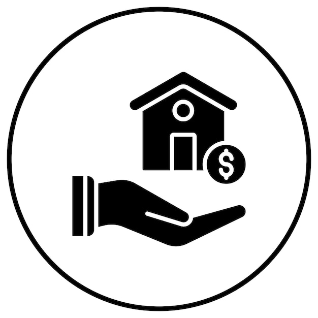 El icono vectorial de compra de casas se puede utilizar para el conjunto de iconos de bienes raíces