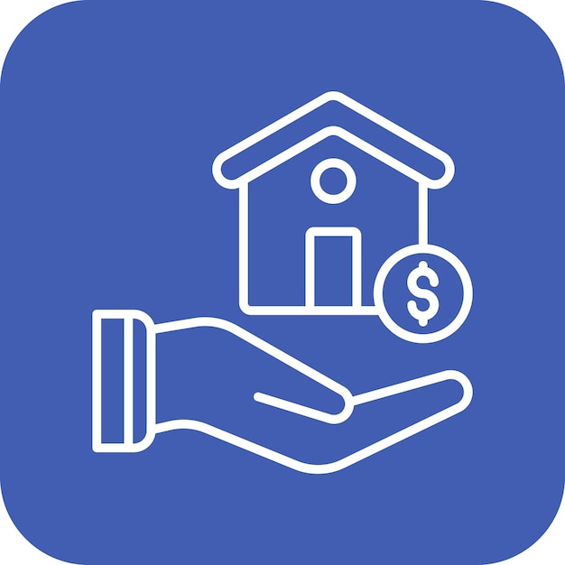 El icono vectorial de compra de casas se puede utilizar para el conjunto de iconos de bienes raíces