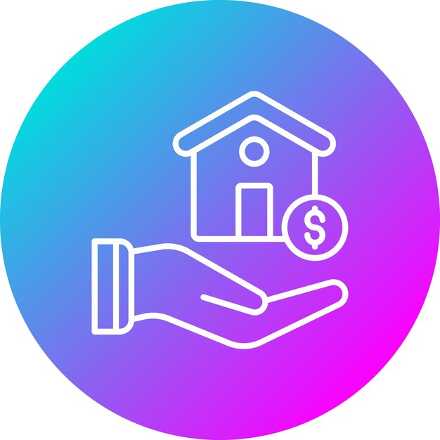 El icono vectorial de compra de casas se puede utilizar para el conjunto de iconos de bienes raíces