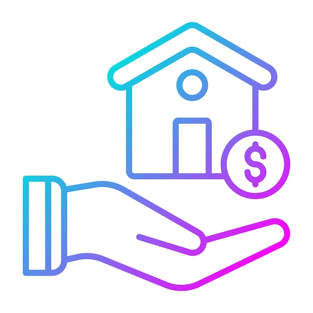 El icono vectorial de compra de casas se puede utilizar para el conjunto de iconos de bienes raíces