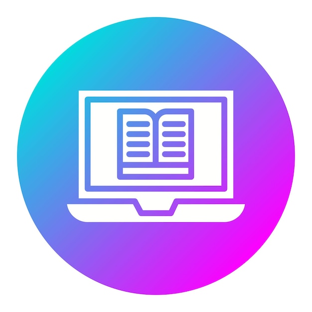 El icono vectorial de la computadora portátil de la escuela se puede usar para el conjunto de iconos de regreso a la escuela