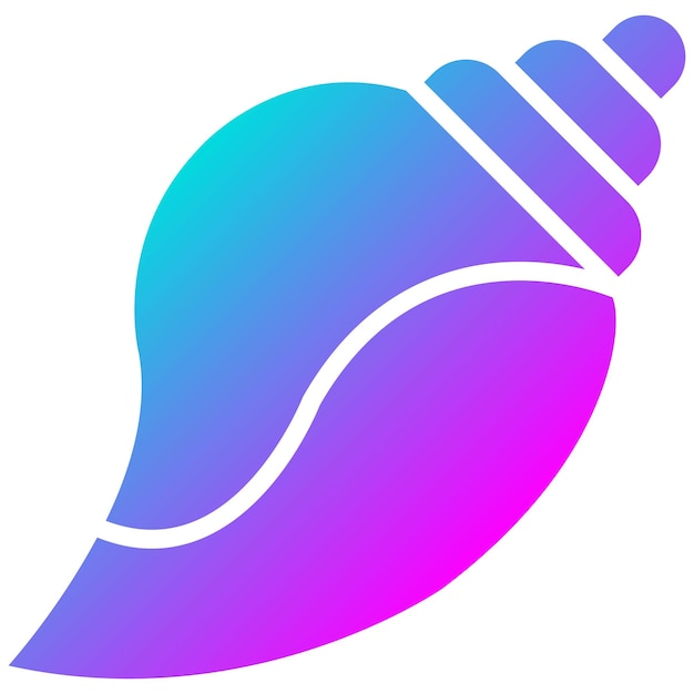 El icono vectorial de concha de concha se puede usar para el iconset de Océano
