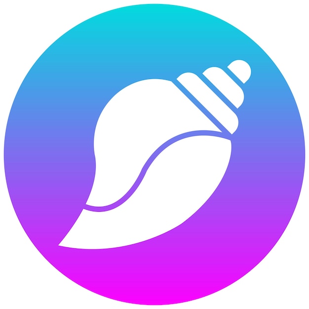 El icono vectorial de concha de concha se puede usar para el iconset de Océano