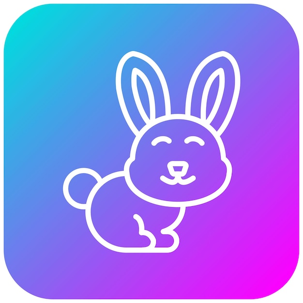 El icono vectorial del conejo se puede usar para el conjunto de iconos del Carnaval