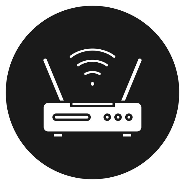 El icono vectorial de conexión Wi-Fi se puede utilizar para el conjunto de iconos de gestión de hoteles