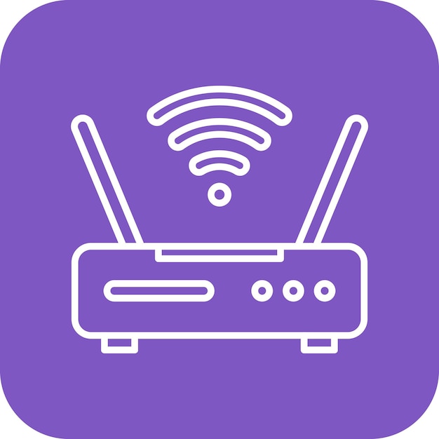 El icono vectorial de conexión Wi-Fi se puede utilizar para el conjunto de iconos de gestión de hoteles