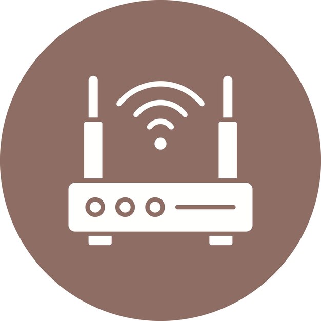 El icono vectorial de conexión Wi-Fi se puede utilizar para el conjunto de iconos de trabajo desde el hogar