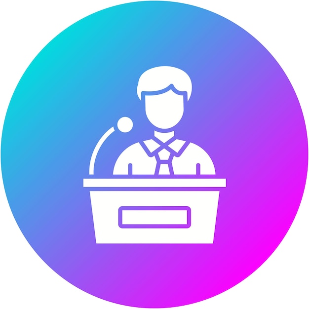 El icono vectorial de la conferencia se puede utilizar para el conjunto de iconos de Business Economy