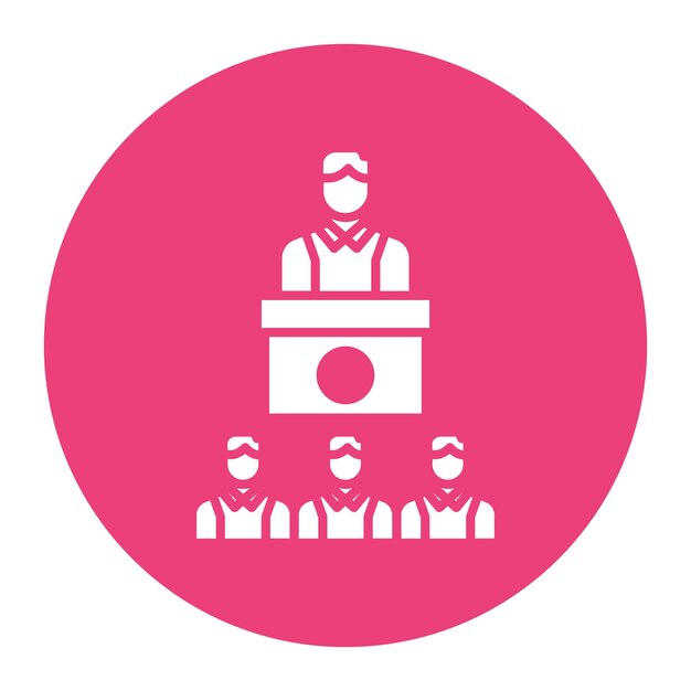 El icono vectorial de la conferencia se puede utilizar para el conjunto de iconos de formación empresarial