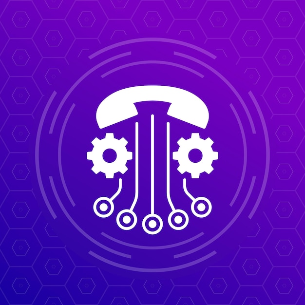 icono vectorial de configuración de llamadas para aplicaciones y web