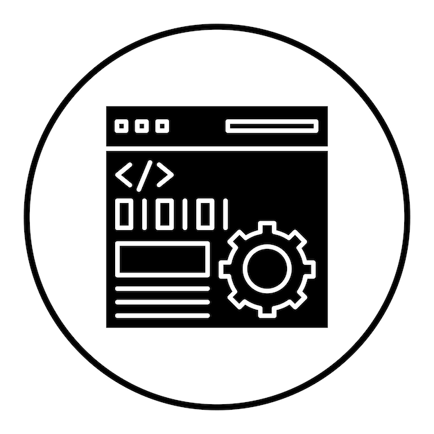 El icono vectorial de la configuración de programación se puede utilizar para el conjunto de iconos SEO y SEM