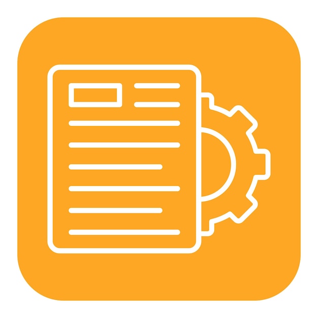El icono vectorial de configuración del proyecto se puede utilizar para el conjunto de iconos de documentos y archivos
