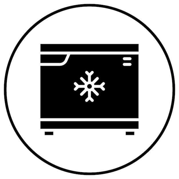 El icono vectorial del congelador se puede usar para el conjunto de iconos de verano