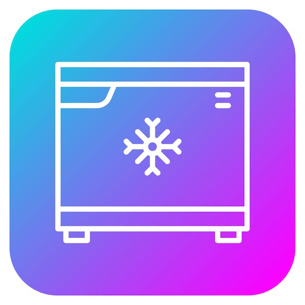 El icono vectorial del congelador se puede usar para el conjunto de iconos de verano