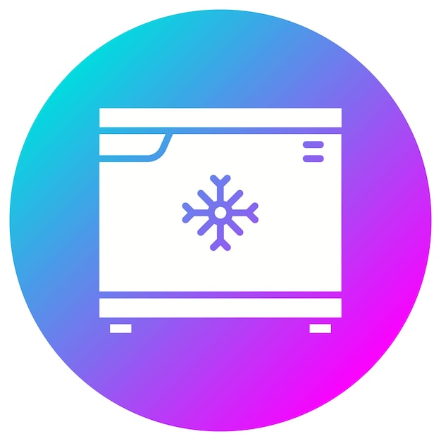 El icono vectorial del congelador se puede usar para el conjunto de iconos de verano