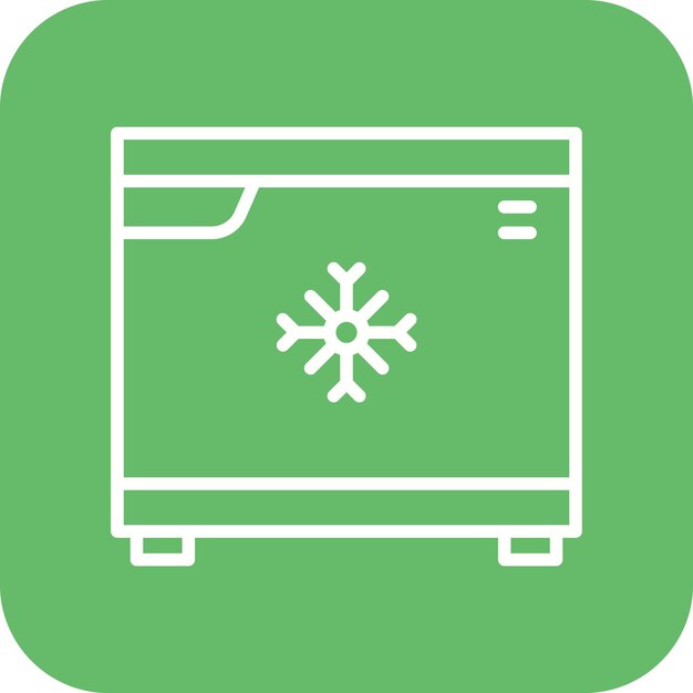 El icono vectorial del congelador se puede usar para el conjunto de iconos de verano