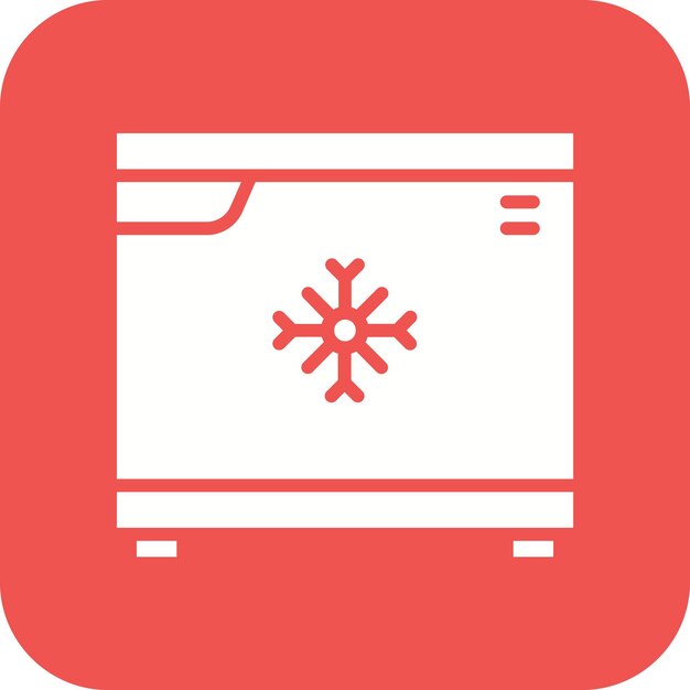 El icono vectorial del congelador se puede usar para el conjunto de iconos de verano