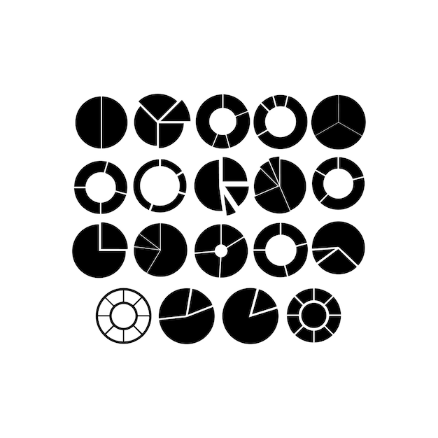 El icono vectorial del conjunto de gráficos de la silueta negra