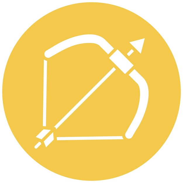 El icono vectorial del conjunto de tiro con arco se puede usar para el conjunto de iconos de diversión al aire libre