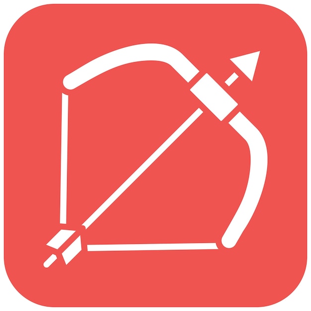 El icono vectorial del conjunto de tiro con arco se puede usar para el conjunto de iconos de diversión al aire libre