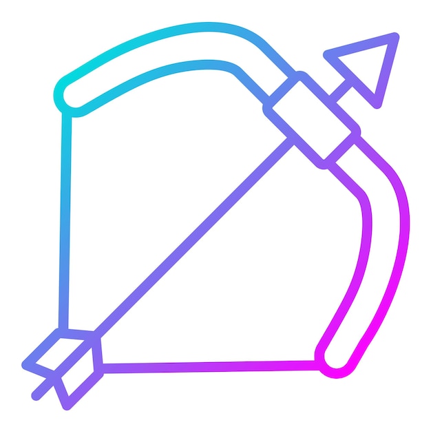 El icono vectorial del conjunto de tiro con arco se puede usar para el conjunto de iconos de diversión al aire libre