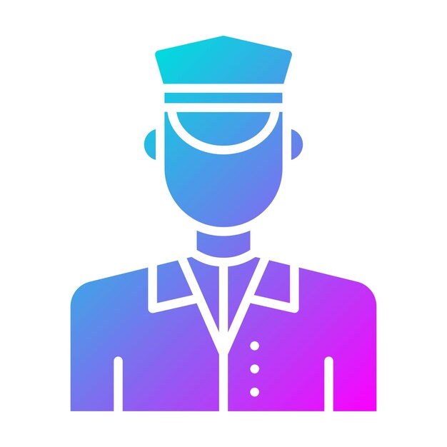 El icono vectorial del conserje se puede utilizar para el conjunto de iconos de gestión del hotel