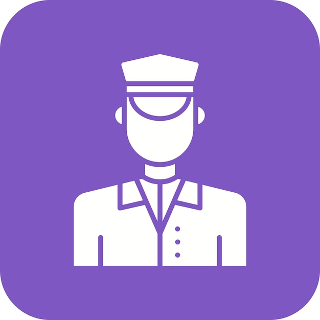 El icono vectorial del conserje se puede utilizar para el conjunto de iconos de gestión del hotel