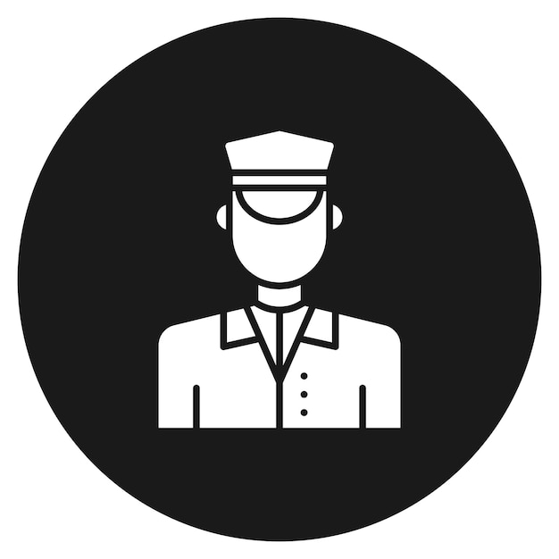 El icono vectorial del conserje se puede utilizar para el conjunto de iconos de gestión del hotel