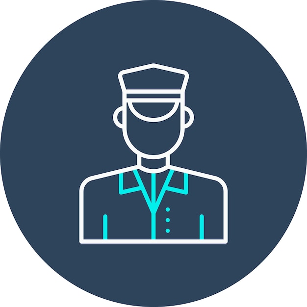 El icono vectorial del conserje se puede utilizar para el conjunto de iconos de gestión del hotel